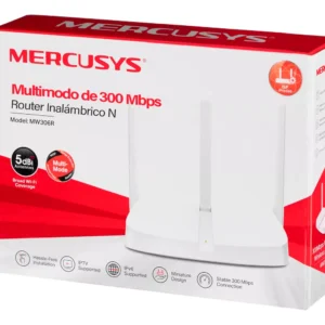 Router Inalambrico N Mercusys MW306R 4 Modos en 1 Velocidad 300Mbps 2.4GHz 3 Antenas Externas 5dBi